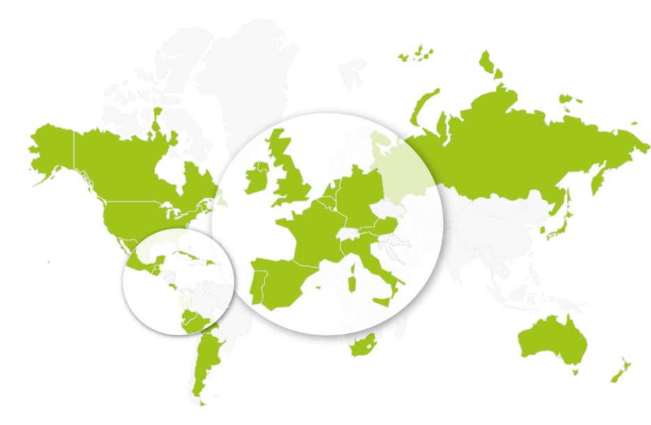 Carte des villes de séjours linguistiques AILS