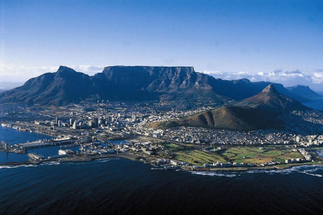 Vue aérienne de la côte d'Afrique du Sud - AILS